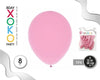 GLOBOS PASTEL 2.8G/30CM 8PC ROSA - yupiparty