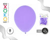 GLOBOS PASTEL 2.8G/30CM 8PC LAVANDA - yupiparty