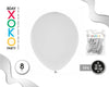 GLOBOS PASTEL 2.8G/30CM 8PC GRIS - yupiparty