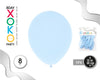 GLOBOS PASTEL 2.8G/30CM 8PC AZUL - yupiparty