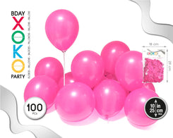 GLOBOS 100PC 9/ 25CM ROSAS - yupiparty