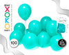 GLOBOS 100PC 9/ 25CM AZUL TIFFANY - yupiparty