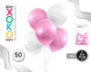 GLOBOS 1,5G PERLA 23CM 50PC GIRL - yupiparty