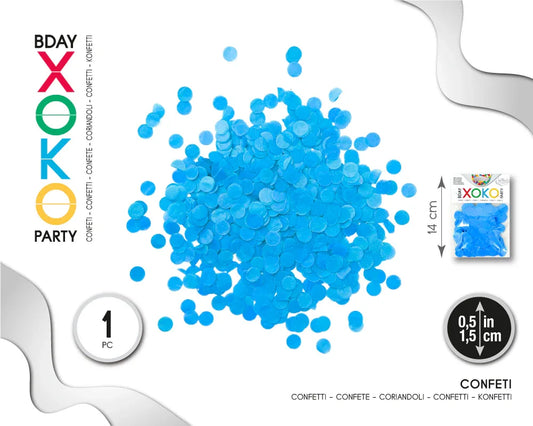 CONFETTI 1,5 CM AZUL - yupiparty