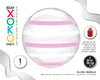 GLOBO BURBUJA 18/45CM RAYAS ROSAS - yupiparty