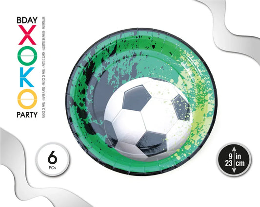PLATO 23CM FUTBOL 6PC - yupiparty