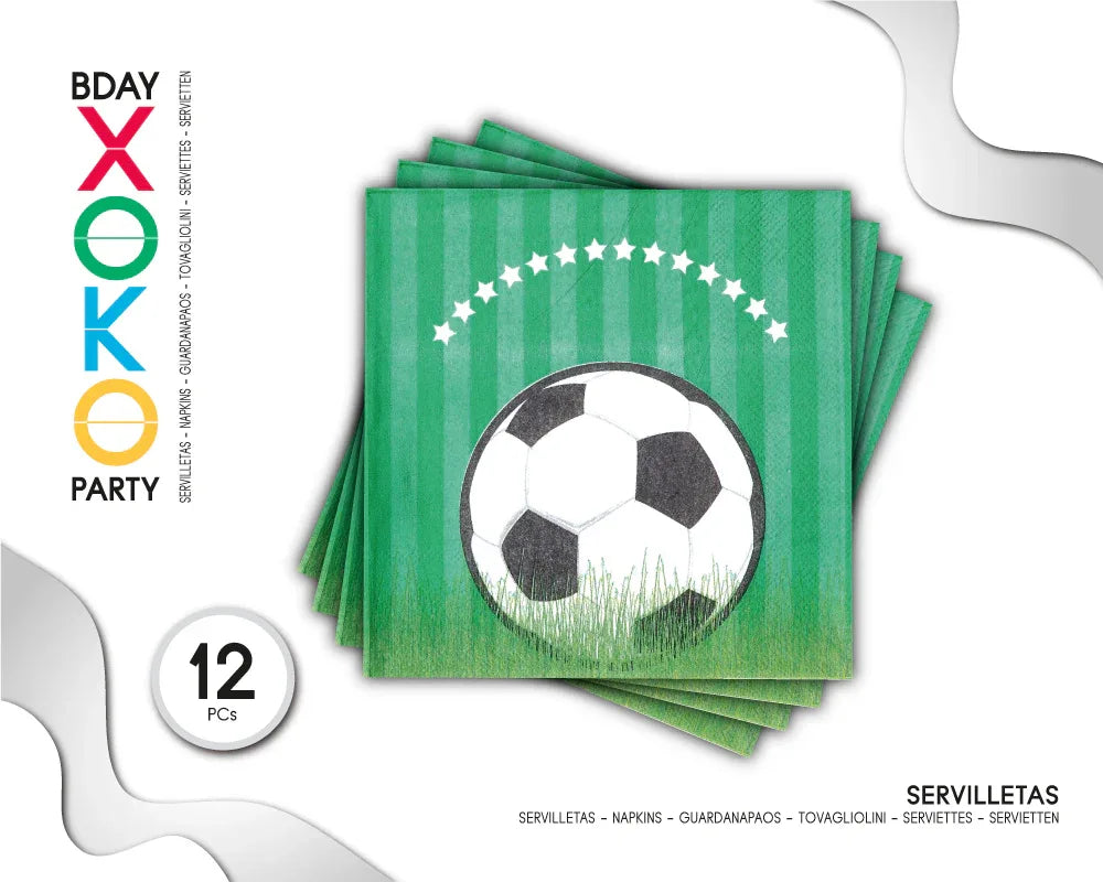 SERVILLETA FUTBOL 12PC - yupiparty