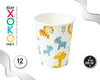 VASO 9OZ ZOO 12PC - yupiparty