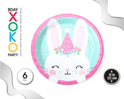 PLATO 23CM RABBIT 6PC - yupiparty
