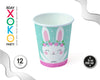 VASO 9OZ RABBIT 12PC - yupiparty