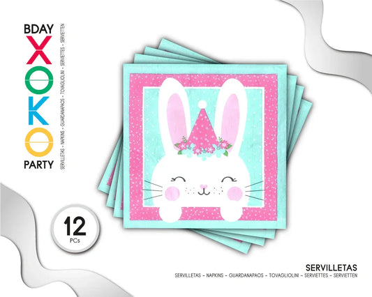SERVILLETA RABBIT 12PC - yupiparty