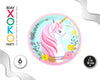 PLATO 18CM UNICORNIO 6PC - yupiparty