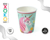 VASO 9OZ UNICORNIO 12PC - yupiparty
