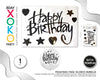 PEGATINA PARA GLOBO HAPPY BDAY NEGRO - yupiparty