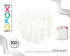 PETALOS DE TELA 100PC BLANCO - yupiparty