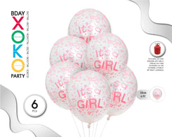 GLOBOS PRINT 2,8G 6PC GIRL CRISTAL - yupiparty