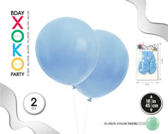 GLOBOS 18PULG 2PC AZUL - yupiparty