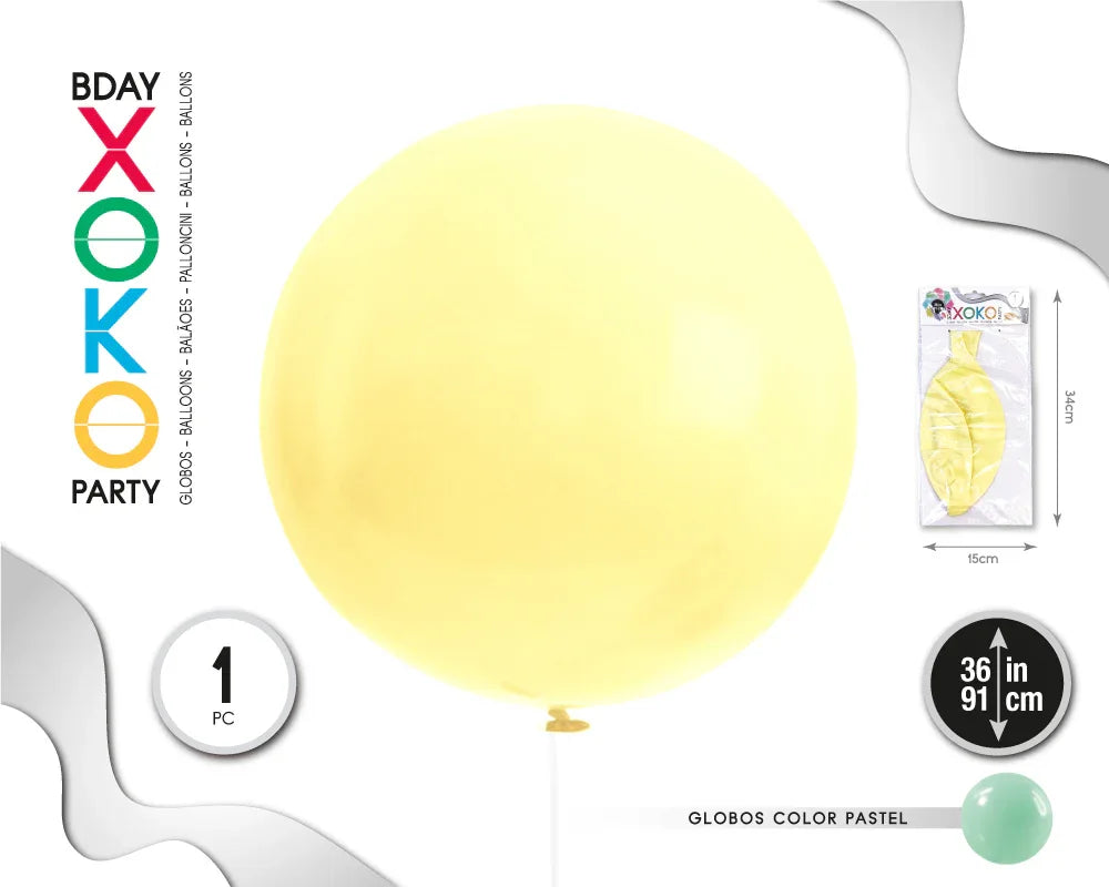 GLOBOS 36PULG 1PC AMARILLO - yupiparty