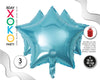 GLOBO FOIL ESTRELLA 18''/45CM AZUL 3PC - yupiparty
