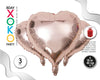 GLOBO FOIL CORAZON 18''/45CM CHAMPAN 3PC - yupiparty