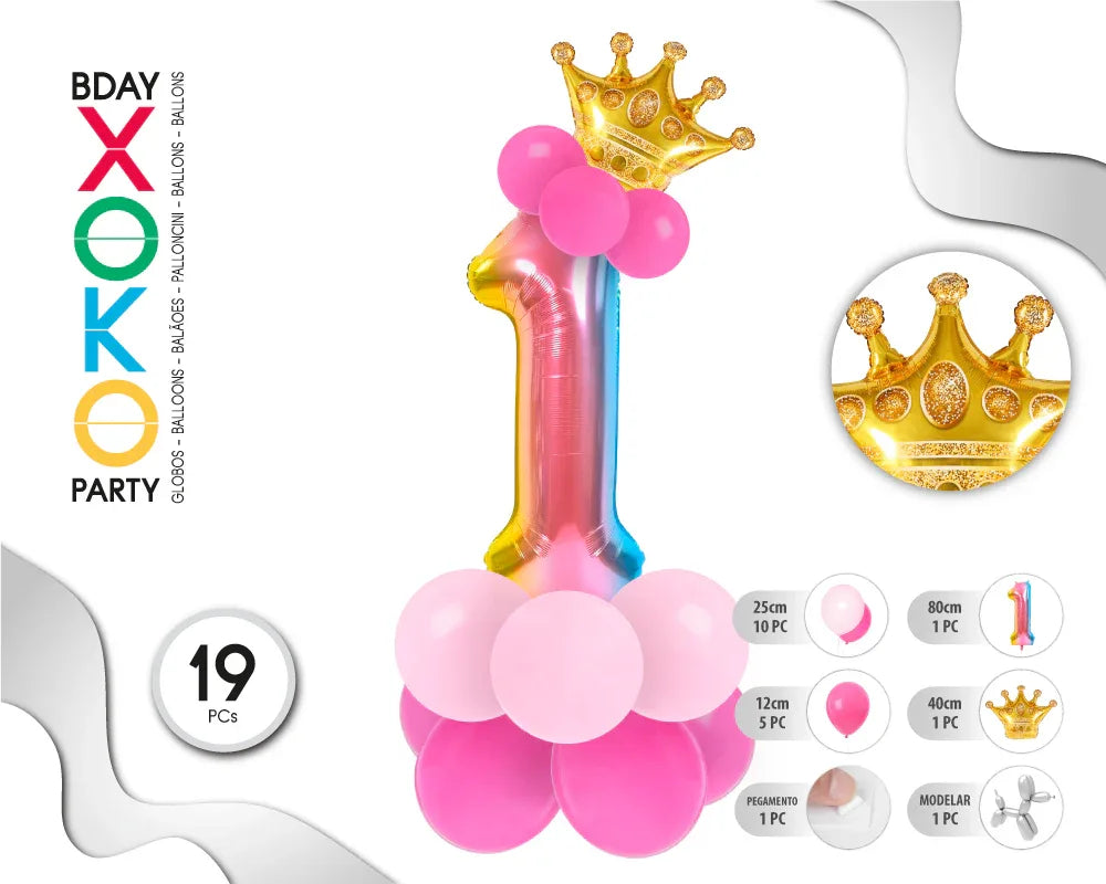 COLUMNA GLOBO RAINBOW N1 - yupiparty