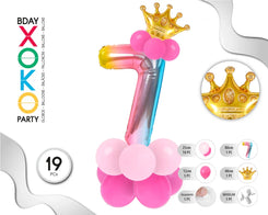 COLUMNA GLOBO RAINBOW Nº7 - yupiparty