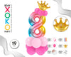 COLUMNA GLOBO RAINBOW Nº8 - yupiparty