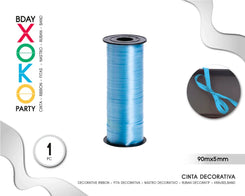 CINTA DECORATIVA GLOBOS 90M*5MM AZUL CIE - yupiparty