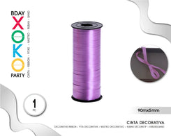 CINTA DECORATIVA GLOBOS 90M*5MM MORADO - yupiparty