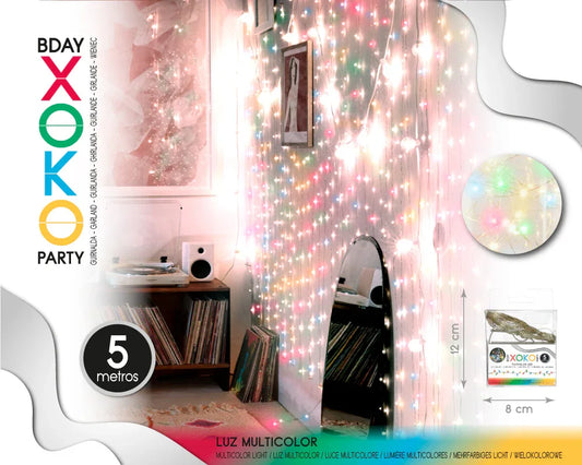 GUIRNALDA ALAMBRE LED 5M/50 LED MULTICOL - yupiparty