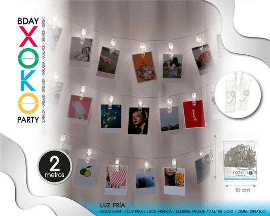 GUIRNALDA ALAMBRE LED PINCITAS FRIA 2M - yupiparty