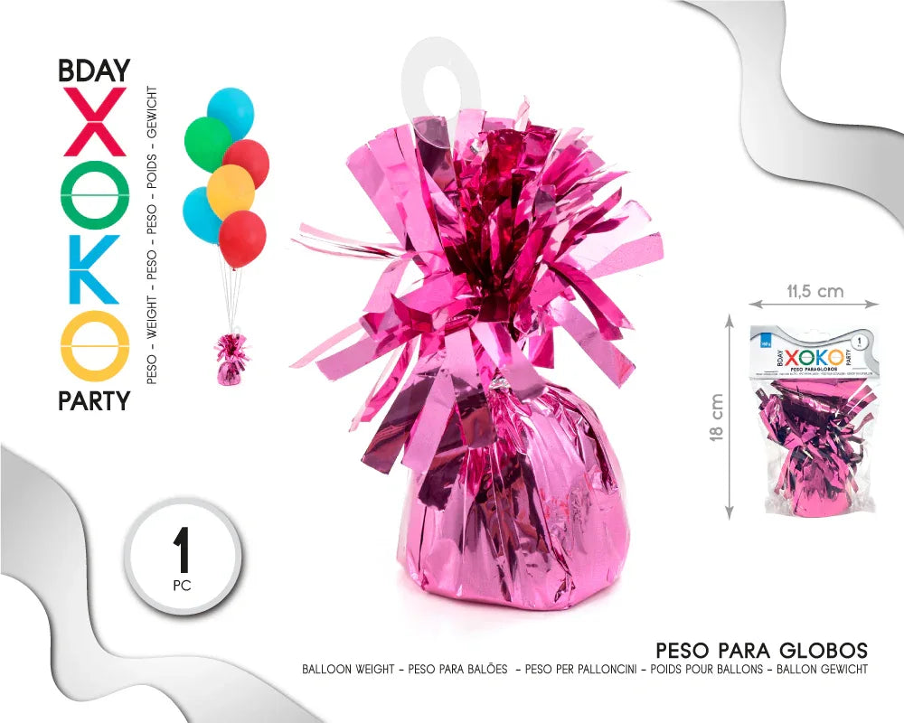 PESO PARA GLOBOS FUCSIA - yupiparty