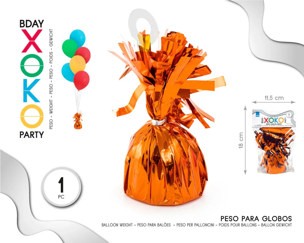 PESO PARA GLOBOS NARANJA - yupiparty