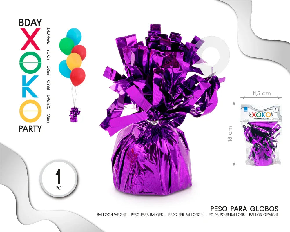 PESO PARA GLOBOS MORADO - yupiparty