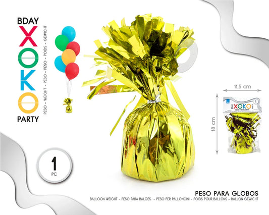 PESO PARA GLOBOS ORO VERDE - yupiparty