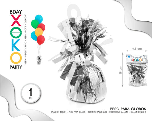 PESO PARA GLOBOS PLATA - yupiparty
