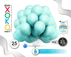 GLOBOS LATEX HELIO 25PC 2,8G 12/ 30C - yupiparty