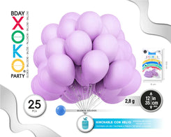 GLOBOS LATEX HELIO 25PC 2,8G 12/ 30C - yupiparty