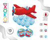 SET AVION 13 GLOBOS - yupiparty