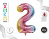 GLOBO FOIL 110CM PASTEL DEGRADADO 2 CARA - yupiparty