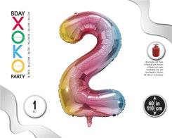 GLOBO FOIL 110CM PASTEL DEGRADADO 2 CARA - yupiparty