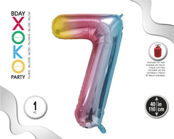 GLOBO FOIL 110CM PASTEL DEGRADADO 2 CARA - yupiparty