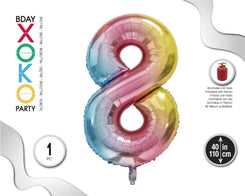GLOBO FOIL 110CM PASTEL DEGRADADO 2 CARA - yupiparty