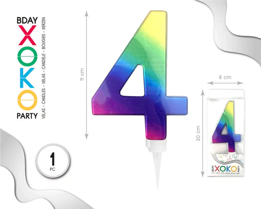 VELA GIGANTE RAINBOW 4 - yupiparty