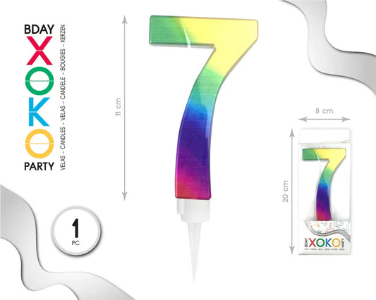 VELA GIGANTE RAINBOW 7 - yupiparty