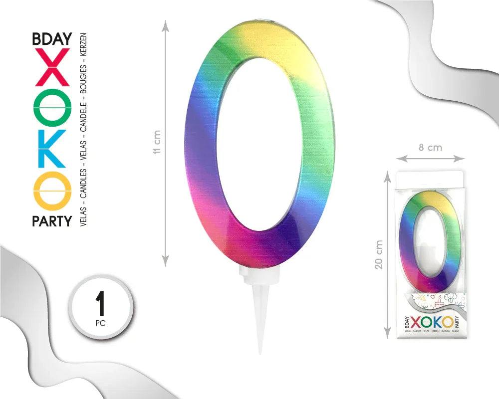 VELA GIGANTE RAINBOW 0 - yupiparty