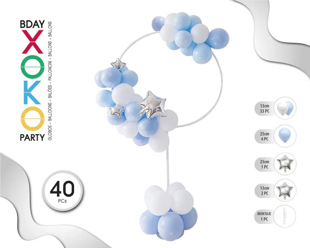 SOPORTE CIRCULAR 163CM 40PCS - yupiparty