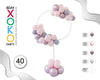SOPORTE CIRCULAR 163CM GLOBOS ROSA 40PC - yupiparty