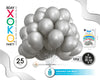 GLOBOS PERLA 25PC 12IN/30CM PLATA - yupiparty