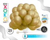 GLOBOS PERLA 25PC 12/30CM ORO - yupiparty